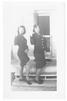 Dorothy Farrington and friend in uniform