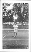 Mary McLeod Rogers playing tennis