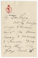 Letter from Glory Hancock to Favie and Sylva