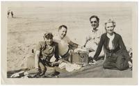 Bernice Bonner and others on beach