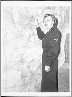 Lenora I. Nagel at a map in a planning room